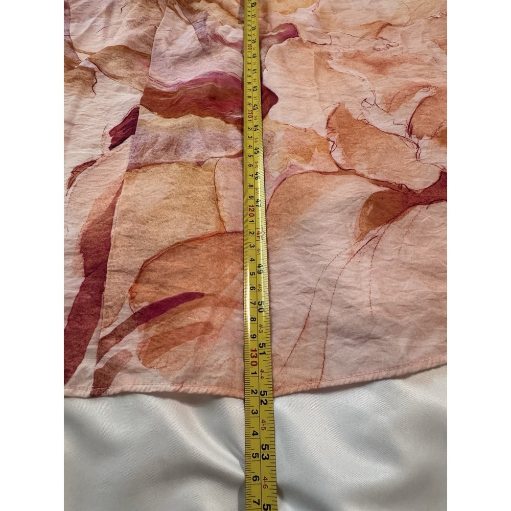 H&M Women's Ramadan Kaftan Maxi Dress Size L Oversized Artsy Watercolor Pink - Picture 7 of 10